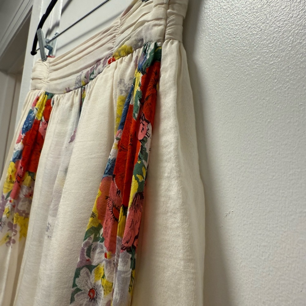 Twinkle by Wenlan for Anthropologie Silk Cotton Floral Skirt | Size 4 - Picture 3 of 6